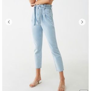 NWT Paperbag ankle jeans